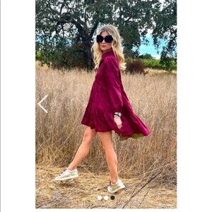 Elegant Burgundy Mini Dress